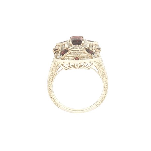 Vintage-Inspired Geometry with Rich Garnet Color. Image 4 Bryan Jewelry Prattville, AL