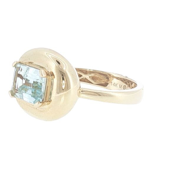 Modern Simplicity with a Fresh Aquamarine Glow.-The Aurora Ring Image 3 Bryan Jewelry Prattville, AL