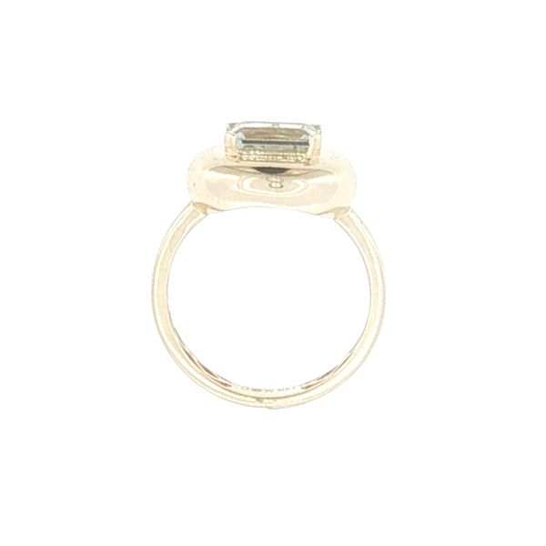 Modern Simplicity with a Fresh Aquamarine Glow.-The Aurora Ring Image 4 Bryan Jewelry Prattville, AL