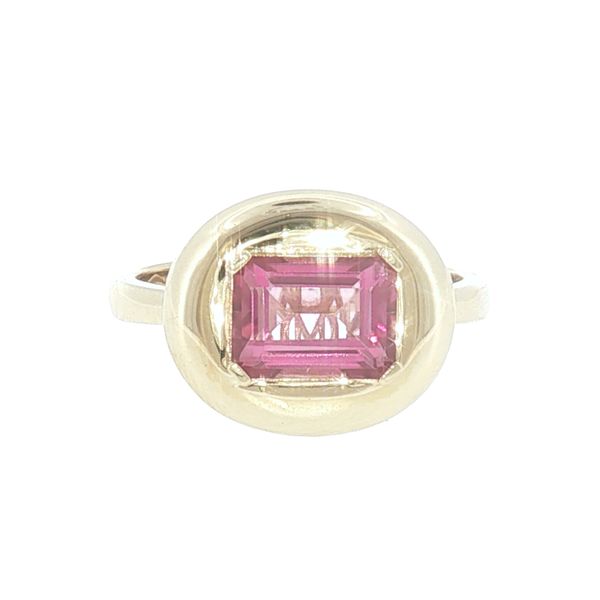 Sleek Gold Styling with a Modern East-to-West Gemstone Statement.-The Aurora Ring Bryan Jewelry Prattville, AL
