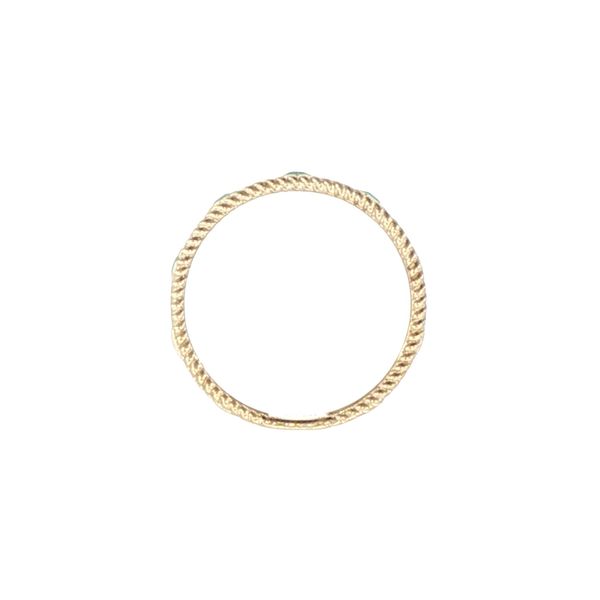 Southwest Charm: 14K Yellow Gold Turquoise Stackable Band with Diamond Accent Border Image 5 Bryan Jewelry Prattville, AL