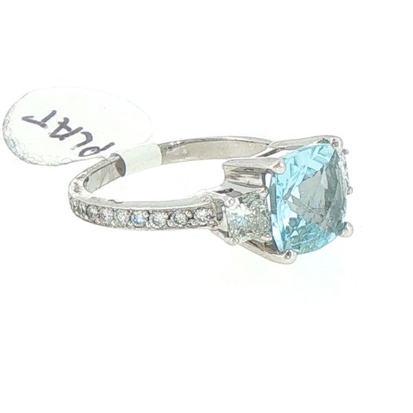 Estate Aquamarine & Diamond Ring Image 2 Bryan Jewelry Prattville, AL