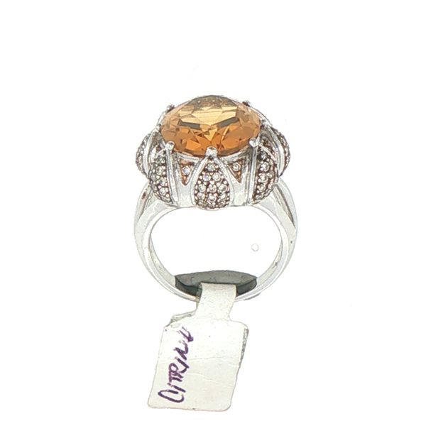 Estate Citrine & Diamond Ring Image 5 Bryan Jewelry Prattville, AL