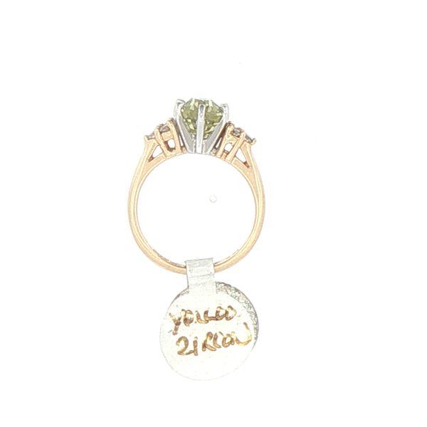 Estate Yellow Zircon & Diamond Ring Image 5 Bryan Jewelry Prattville, AL