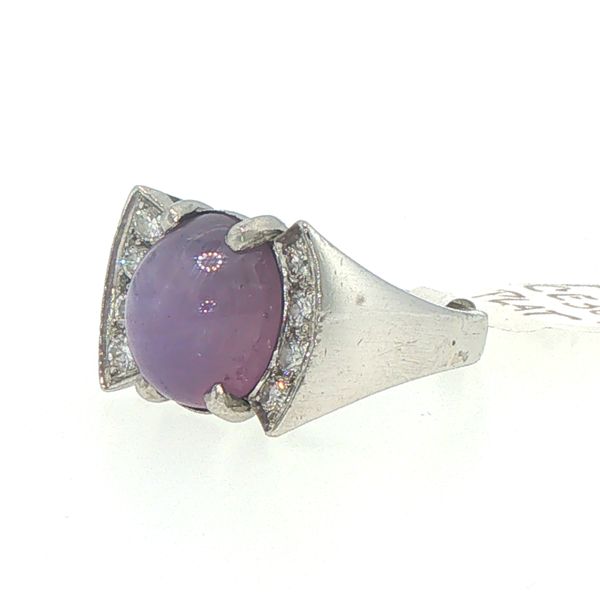 Art Deco Star Ruby & Diamond Ring Image 3 Bryan Jewelry Prattville, AL