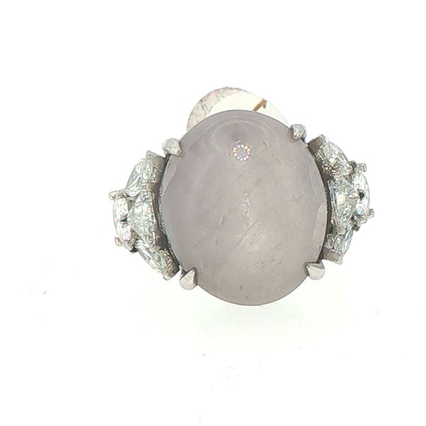 Estate Star Sapphire & Diamond Ring Image 3 Bryan Jewelry Prattville, AL
