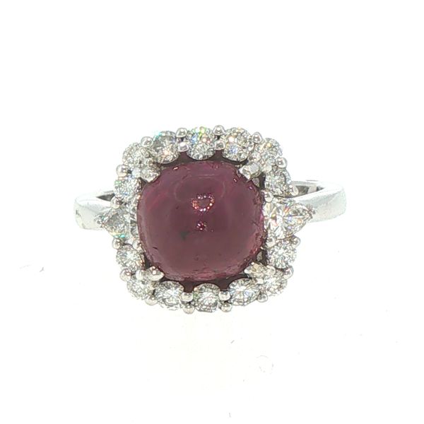 Estate Ruby Cabochon & Diamond Ring Bryan Jewelry Prattville, AL
