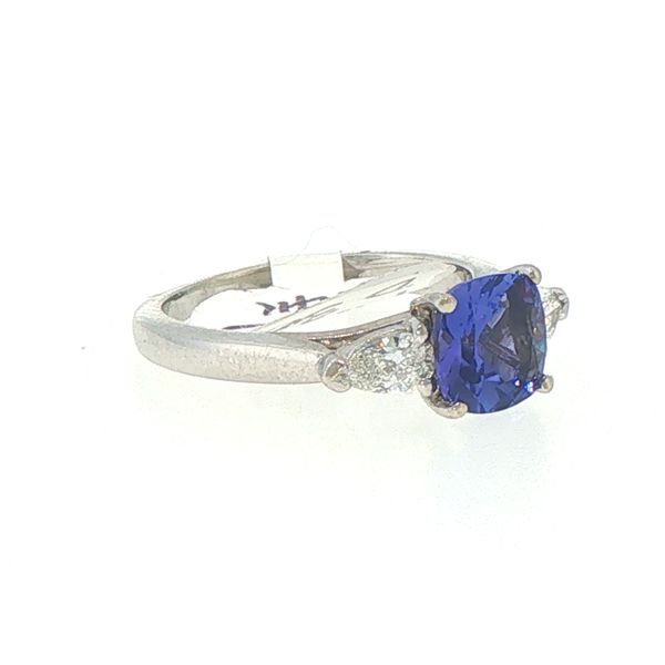 Estate Tanzanite & Diamond Three Stone Ring Image 2 Bryan Jewelry Prattville, AL