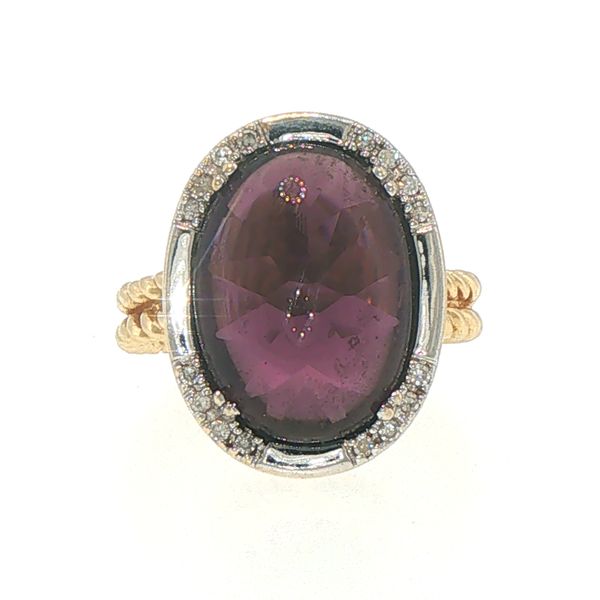 Estate Amethyst Cabochon & Diamond Ring Bryan Jewelry Prattville, AL