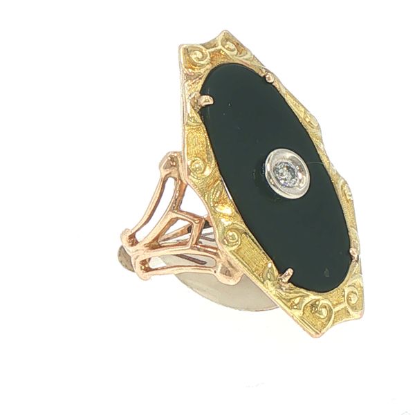 Estate Onyx & Diamond Ring Image 2 Bryan Jewelry Prattville, AL