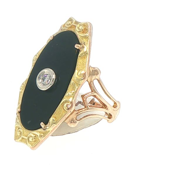 Estate Onyx & Diamond Ring Image 3 Bryan Jewelry Prattville, AL
