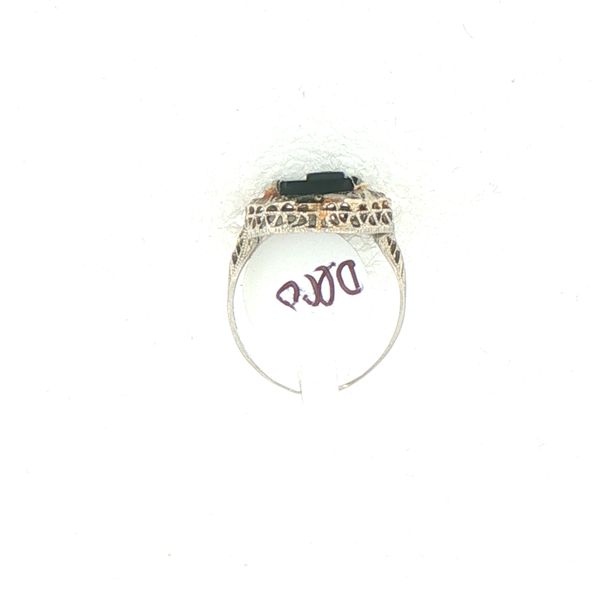 Art Deco Onyx & Diamond Ring Image 5 Bryan Jewelry Prattville, AL