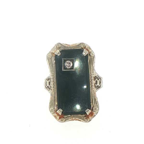 Art Deco Onyx & Diamond Ring Bryan Jewelry Prattville, AL