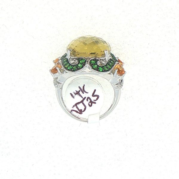 Estate Lemon Quartz, Tsavorite Garnet & Citrine Ring Image 5 Bryan Jewelry Prattville, AL