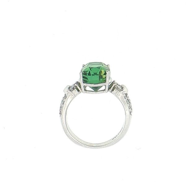 Estate Green Zircon & Diamond Ring Image 5 Bryan Jewelry Prattville, AL