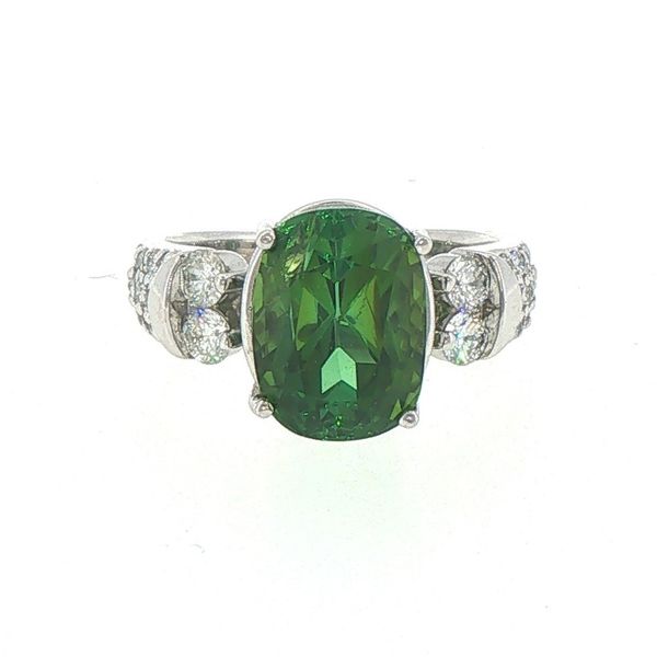 Estate Green Zircon & Diamond Ring Bryan Jewelry Prattville, AL