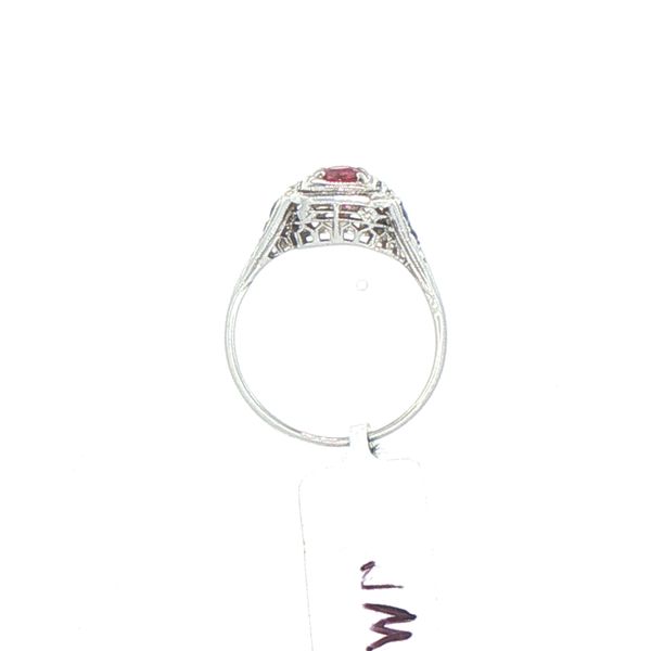 Estate Antique Ruby & Sapphire Filigree Ring Image 5 Bryan Jewelry Prattville, AL