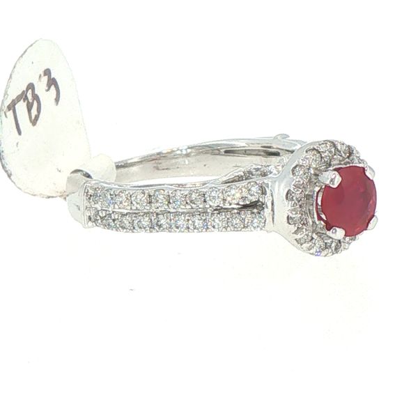 Estate Ruby & Diamond Ring Image 3 Bryan Jewelry Prattville, AL