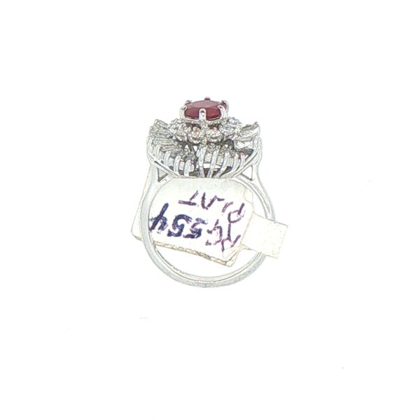 Estate Platinum Ruby & Diamond Ballerina Ring Image 5 Bryan Jewelry Prattville, AL