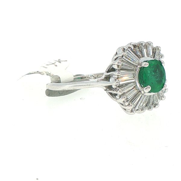 Estate Emerald & Diamond Ballerina Ring Image 2 Bryan Jewelry Prattville, AL