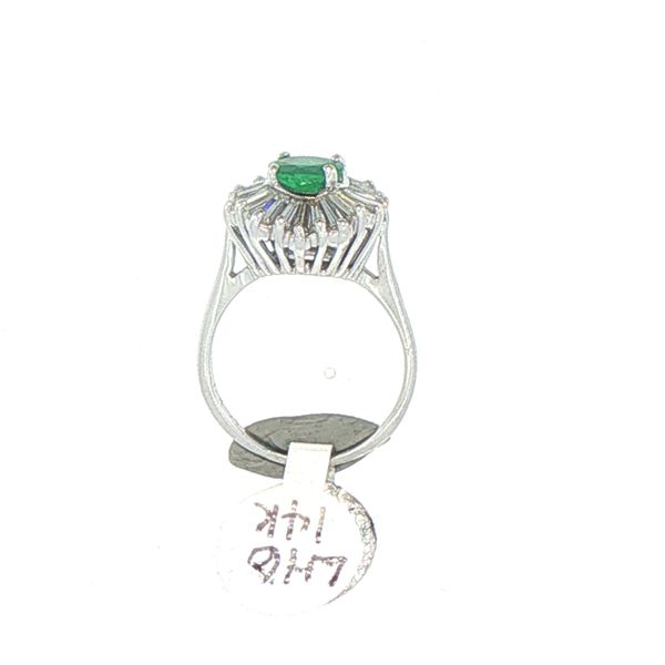 Estate Emerald & Diamond Ballerina Ring Image 5 Bryan Jewelry Prattville, AL