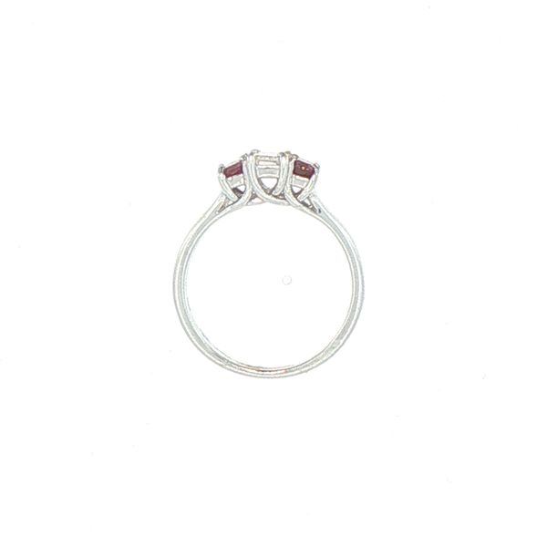 Estate Three Stone Ruby & Diamond Ring Image 5 Bryan Jewelry Prattville, AL