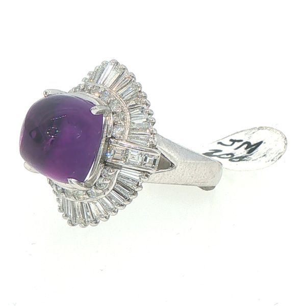 Estate Platinum Amethyst & Diamond Ballerina Ring Image 3 Bryan Jewelry Prattville, AL