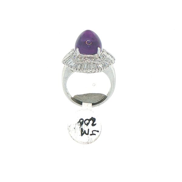 Estate Platinum Amethyst & Diamond Ballerina Ring Image 5 Bryan Jewelry Prattville, AL