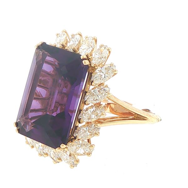 Bold Amethyst & Diamond Estate Clip Image 4 Bryan Jewelry Prattville, AL