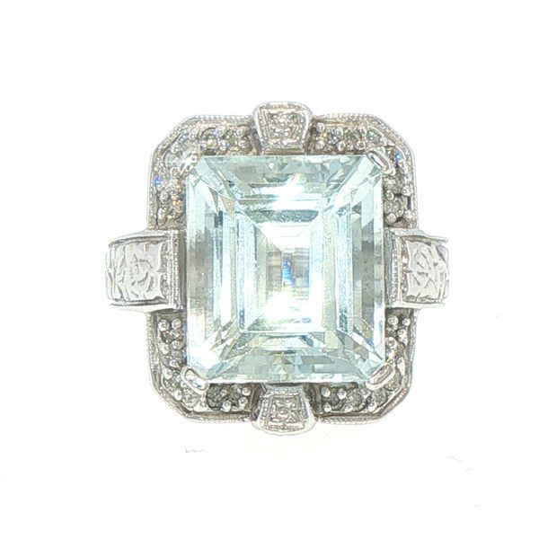 Ocean Mist Aquamarine Estate Ring Bryan Jewelry Prattville, AL