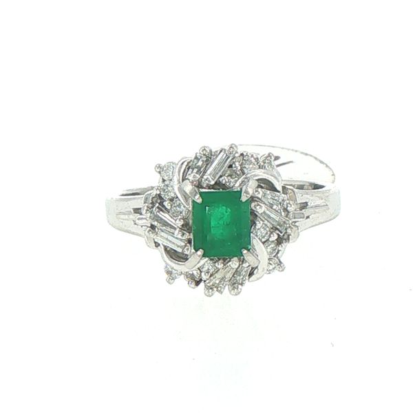 Emerald Sparkle Estate Cocktail Ring Bryan Jewelry Prattville, AL