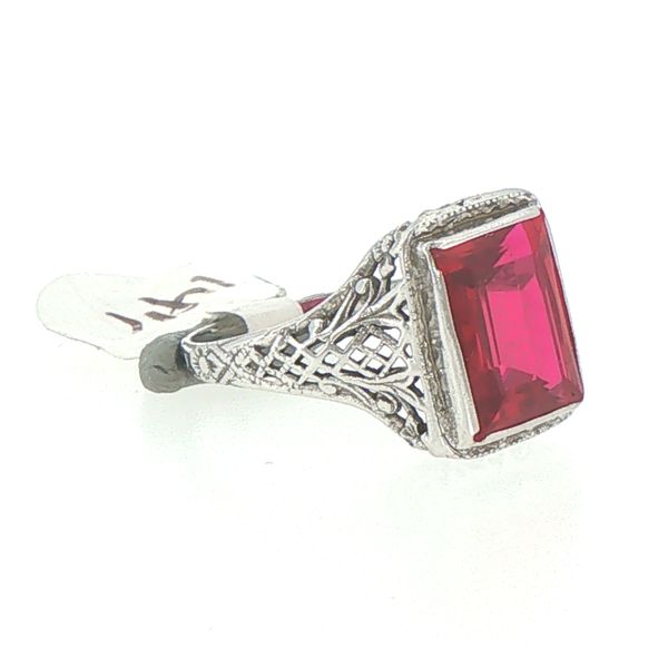 Art Deco Synthetic Ruby Estate Ring Bryan Jewelry Prattville, AL