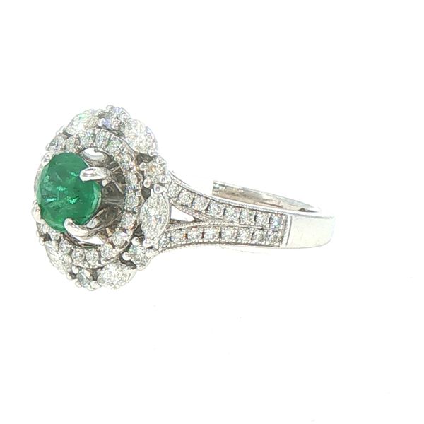 Emerald & Diamond Estate Cocktail Ring Image 2 Bryan Jewelry Prattville, AL