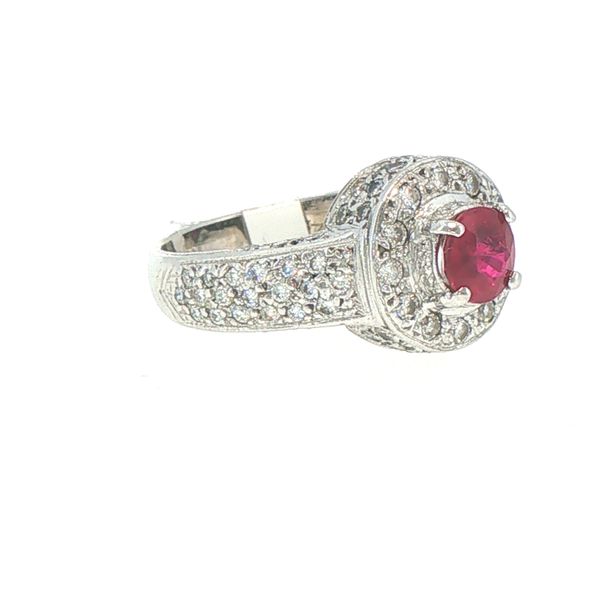 Ruby & Diamond Estate Ring Image 2 Bryan Jewelry Prattville, AL