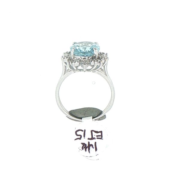 Aquamarine & Diamond Estate Ring Image 5 Bryan Jewelry Prattville, AL
