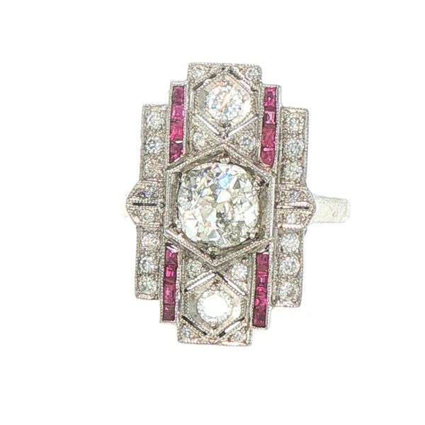 Art Deco Diamond & Ruby Estate Ring Bryan Jewelry Prattville, AL