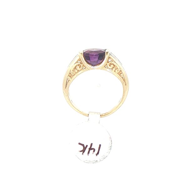 Estate Two-Tone Amethyst & Diamond Accent Ring Image 5 Bryan Jewelry Prattville, AL