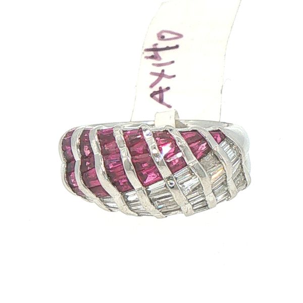 Estate Platinum Ruby & Diamond Dome Ring Bryan Jewelry Prattville, AL