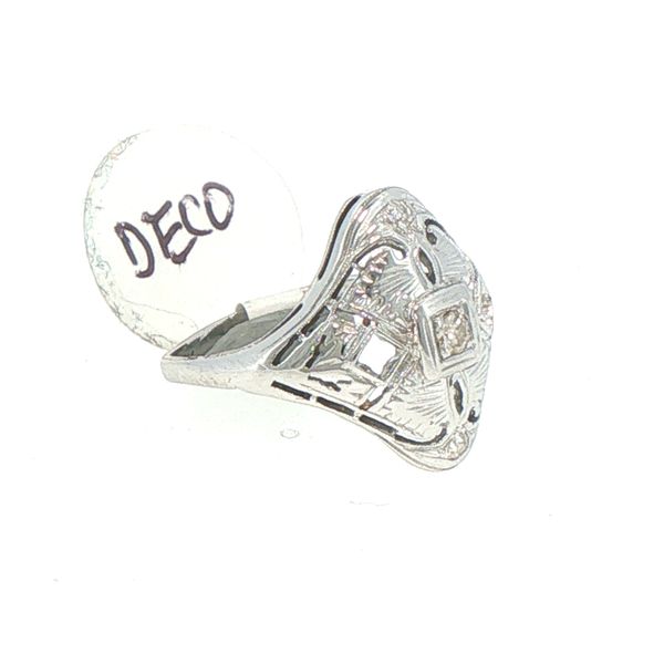 Estate Art Deco Diamond Center Ring Image 3 Bryan Jewelry Prattville, AL