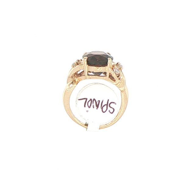 Estate Oval Tourmaline & Diamond Accent Ring Image 5 Bryan Jewelry Prattville, AL