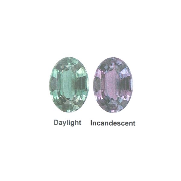 Natural .53ct Oval Alexandrite and Diamond Ring in 14K Yellow Gold Image 4 Bryan Jewelry Prattville, AL