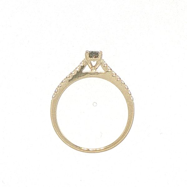 Natural .53ct Oval Alexandrite and Diamond Ring in 14K Yellow Gold Image 5 Bryan Jewelry Prattville, AL
