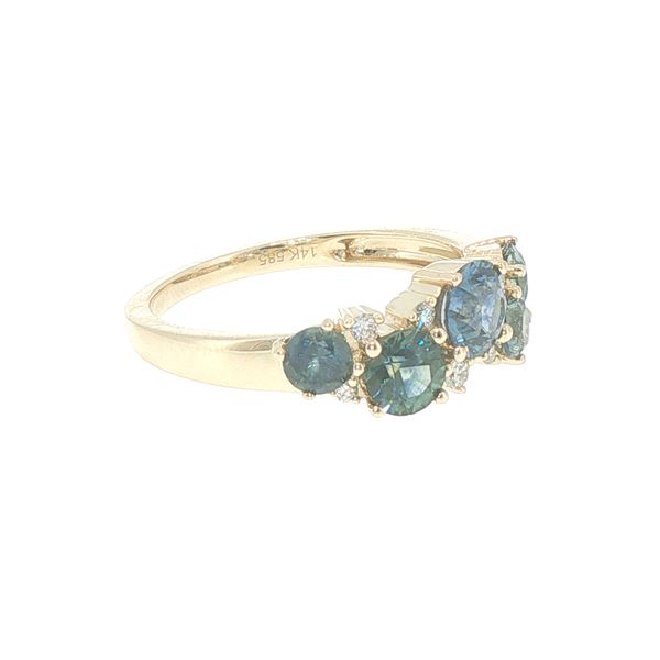 1.77ctw Montana Sapphire & Diamond Ring in 14K Yellow Gold Image 2 Bryan Jewelry Prattville, AL