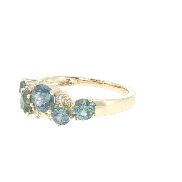 1.77ctw Montana Sapphire & Diamond Ring in 14K Yellow Gold Image 5 Bryan Jewelry Prattville, AL