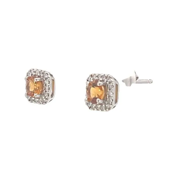 Citrine & Diamond Studs Image 2 Bryan Jewelry Prattville, AL