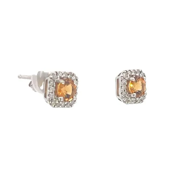 Citrine & Diamond Studs Image 3 Bryan Jewelry Prattville, AL