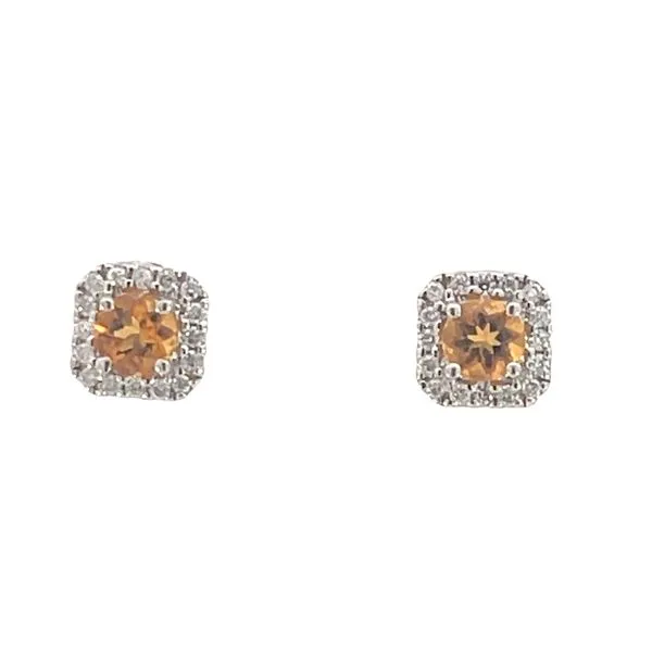 Citrine & Diamond Studs Bryan Jewelry Prattville, AL