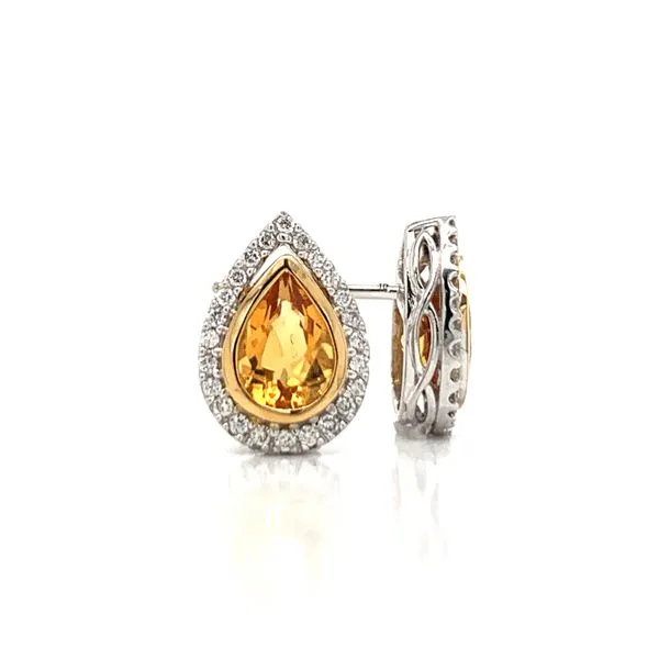 Citrine Pear Shaped Earrings Bryan Jewelry Prattville, AL