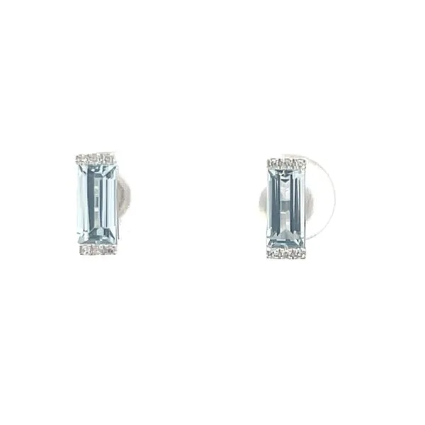 Modern Birthstone Earrings-Aquamarine-March Bryan Jewelry Prattville, AL