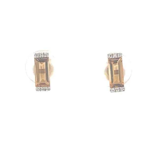 Modern Birthstone Earrings-Citrine-November Bryan Jewelry Prattville, AL